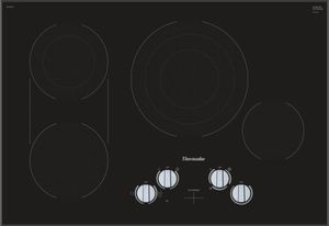 Overhead view of Thermador Masterpiece CEM305TB 30-inch radiant cooktop 