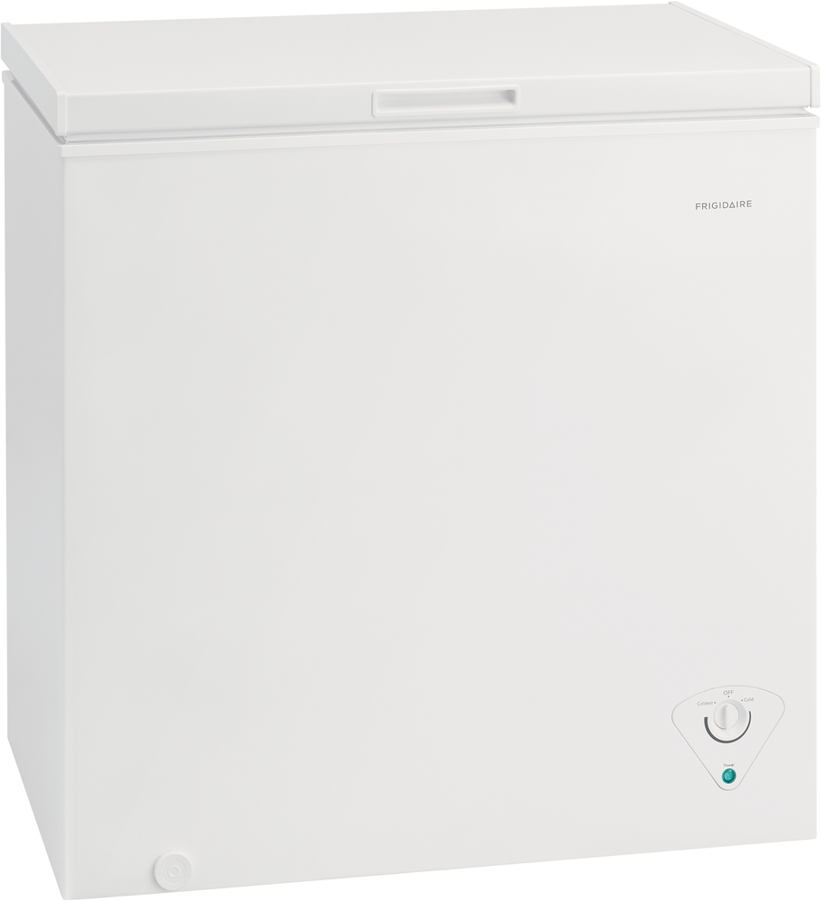 Frigidaire FFCS0722AW chest freezer against a white background