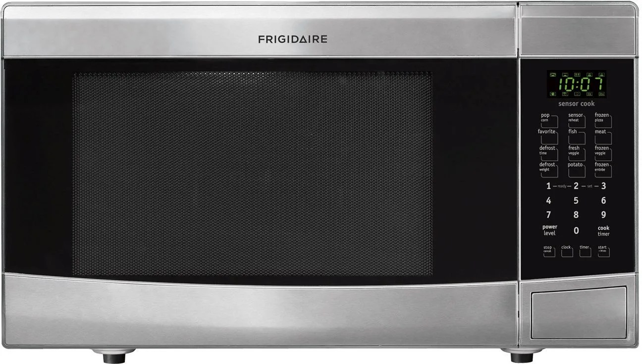 Front view of Frigidaire FFMO1611LS 22-inch built-in microwave 