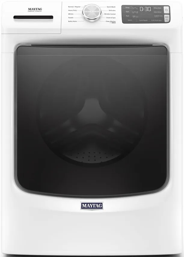 Front view of Maytag MHW5630HW front load washer 