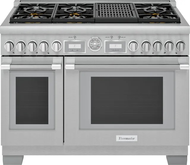 Thermador Pro Grand 48” Stainless Steel Pro Style Dual Fuel Range