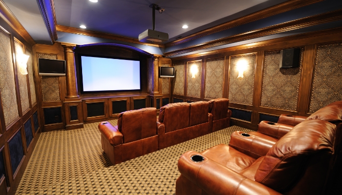 Home theater with lots of speakers