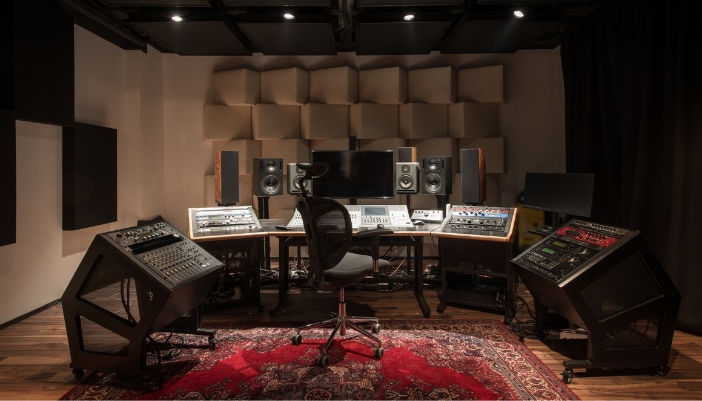 A luxury recording studio with custom acoustics