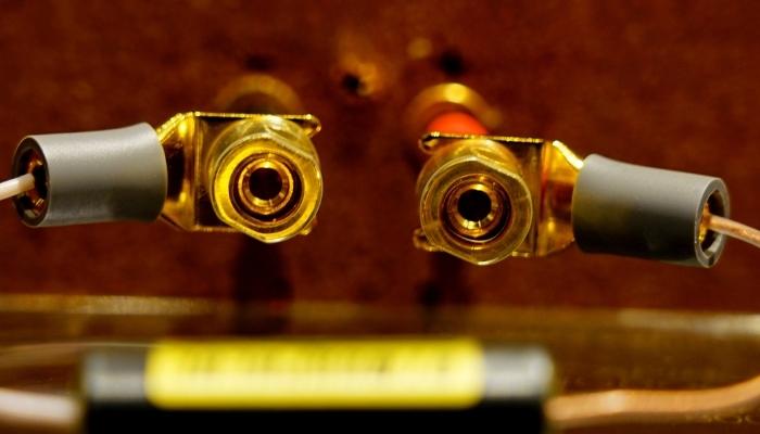 Gold-plated speaker connectors