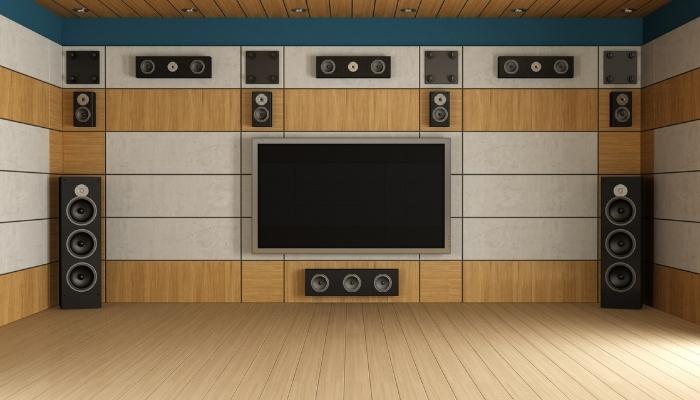 Speakers places just right in home theater