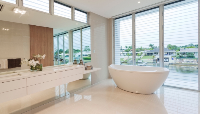 Luxury bathroom with smart capabilities