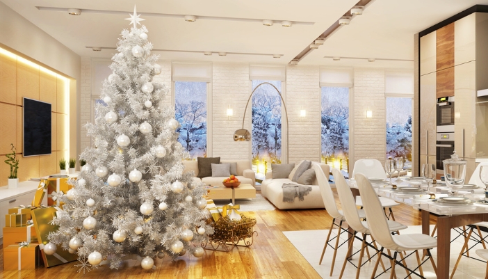 Tastefully decorated luxury home for Christmas