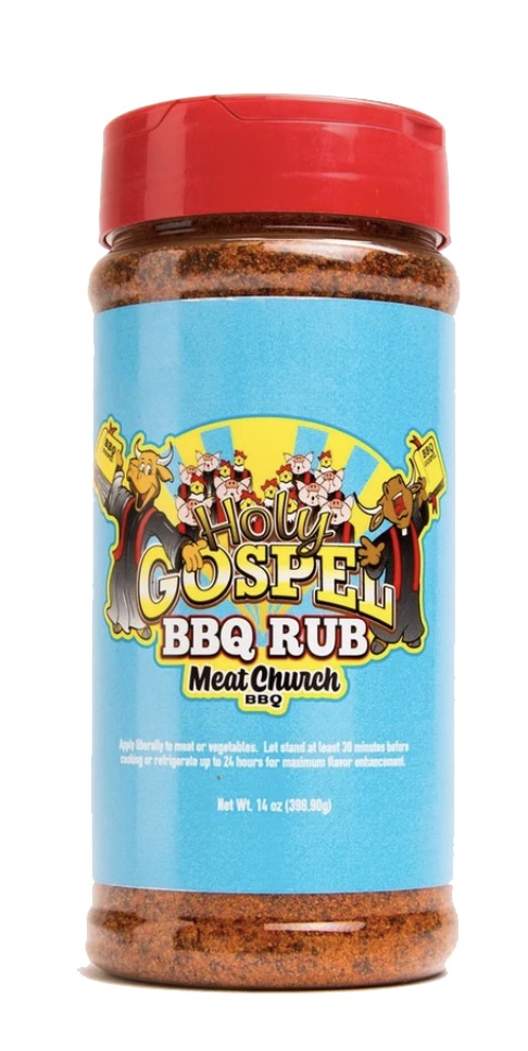 Meat Church BBQ Rub Combo: Honey Hog (14 oz) and The Gospel (14 oz) BBQ Rub  and Seasoning for Meat and Vegetables, Gluten Free, One Bottle of Each