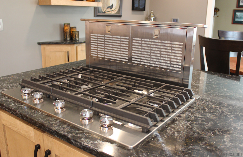 Dave built this kitchen island with a gas burner stove and all the lines  built into a hollow l…