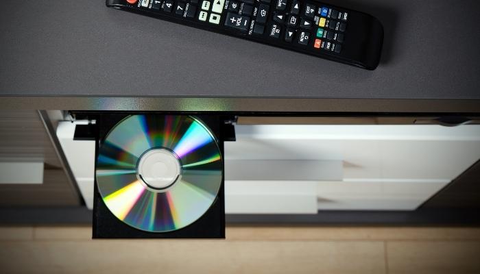 blu-ray disc being ejected