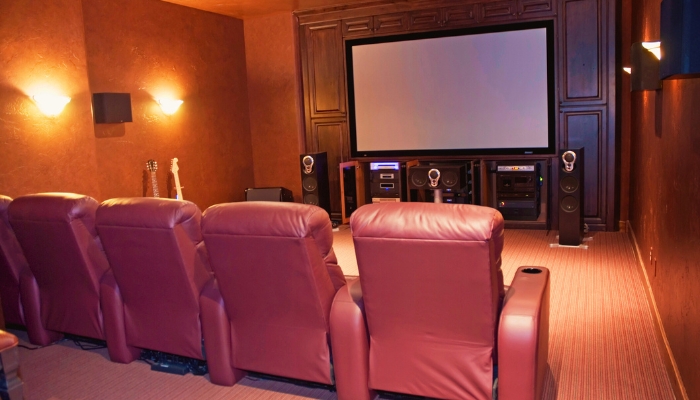 Home theater with hi-fi audio components