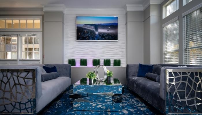 Frame TV in beautiful living room