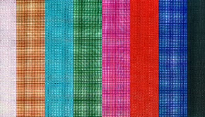 TV screen with colored lines