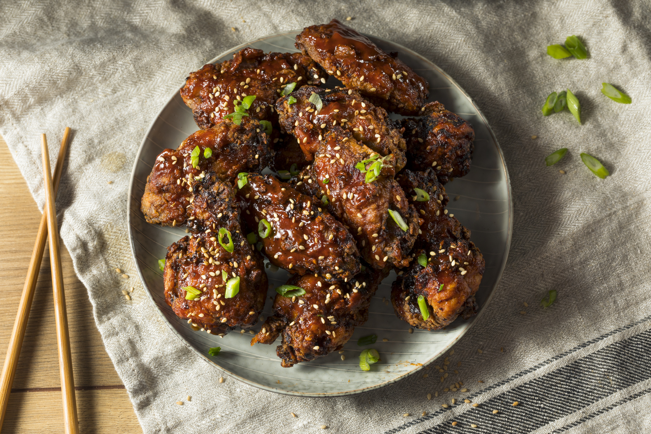 Asian-style sesame chicken wings