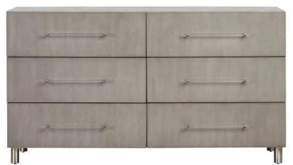 Front view of Modus Furniture Argento six-drawer dresser 