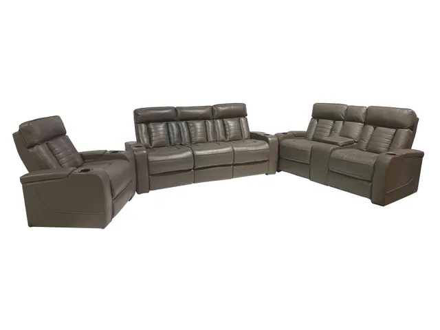 Front view of Lambor Furnishing 3-piece power-reclining living room set 