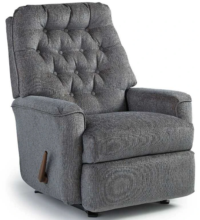 Side view of the Best Home Furnishings Mexi collection rocker recliner 