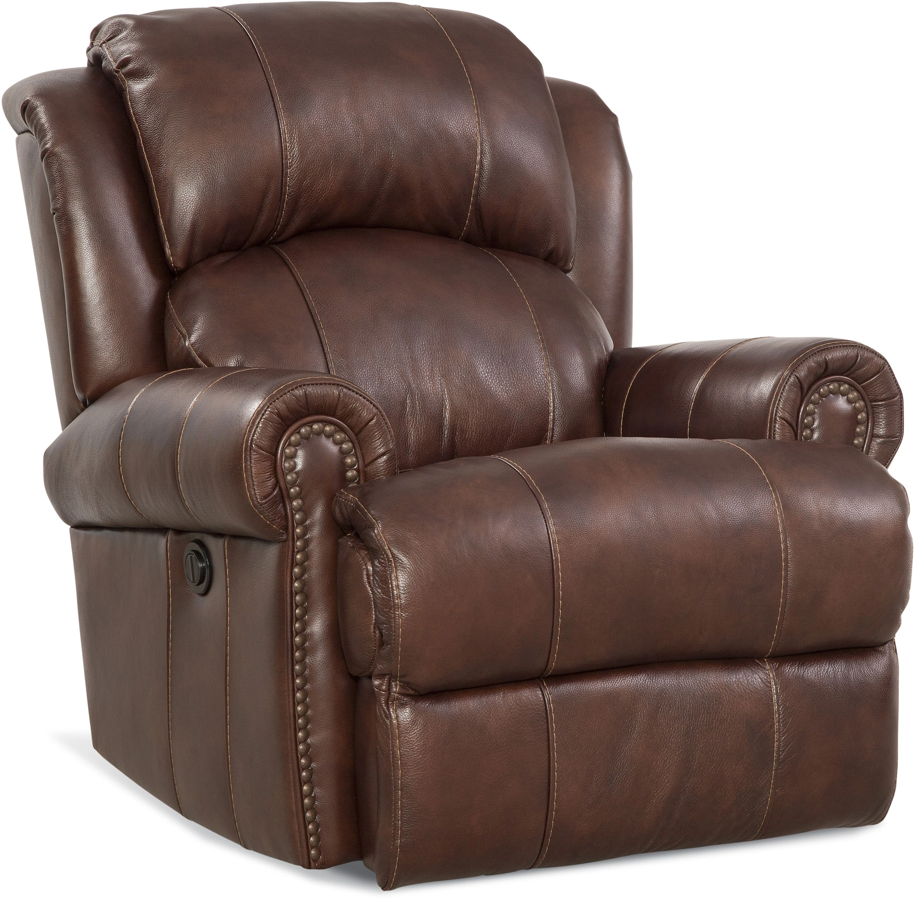 Side view of the HomeStretch Jefferson collection powered rocker recliner 
