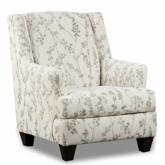 white-washed chair with florals