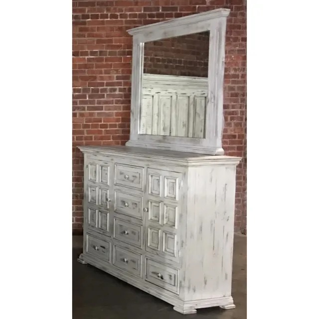 white finished dresser