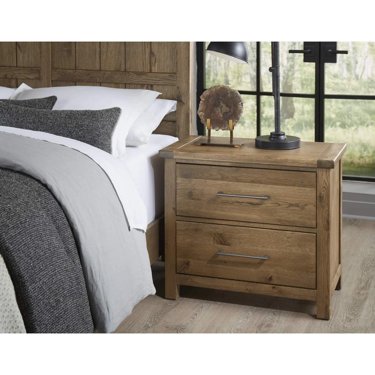 The Vaughan-Basset two-drawer wooden nightstand 
