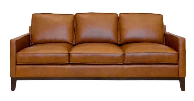 Behold Home Parker Chestnut Leather Sofa
