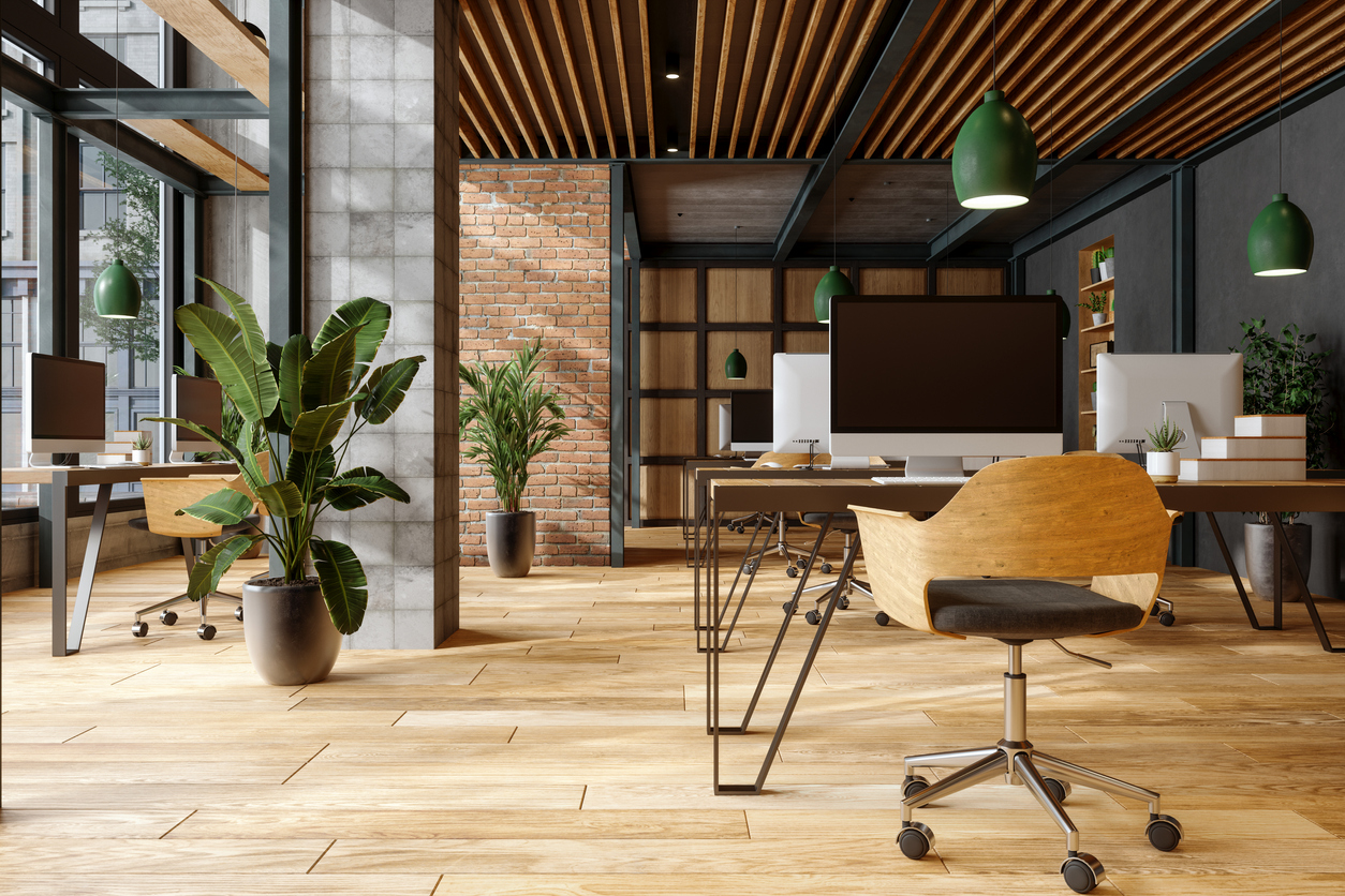 Interior of industrial design home