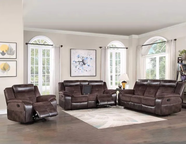 Steve Silver Living Room Brown Leather Recliners