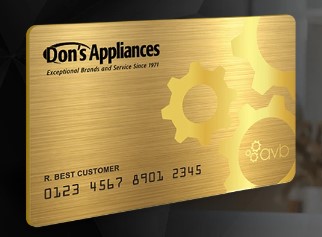 Graphic of Don’s Appliance TD financing card