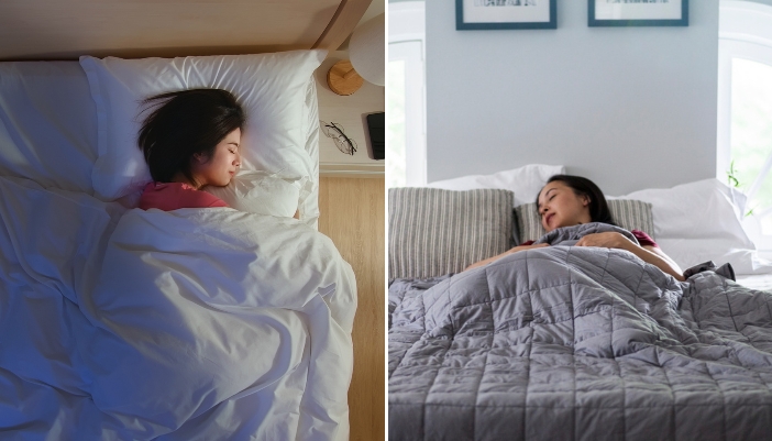 Which Is Better For Your Sleep: Comforts Vs. Weighted Blankets 