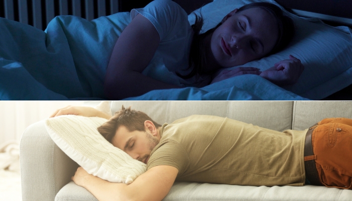 Difference between sleeping and napping