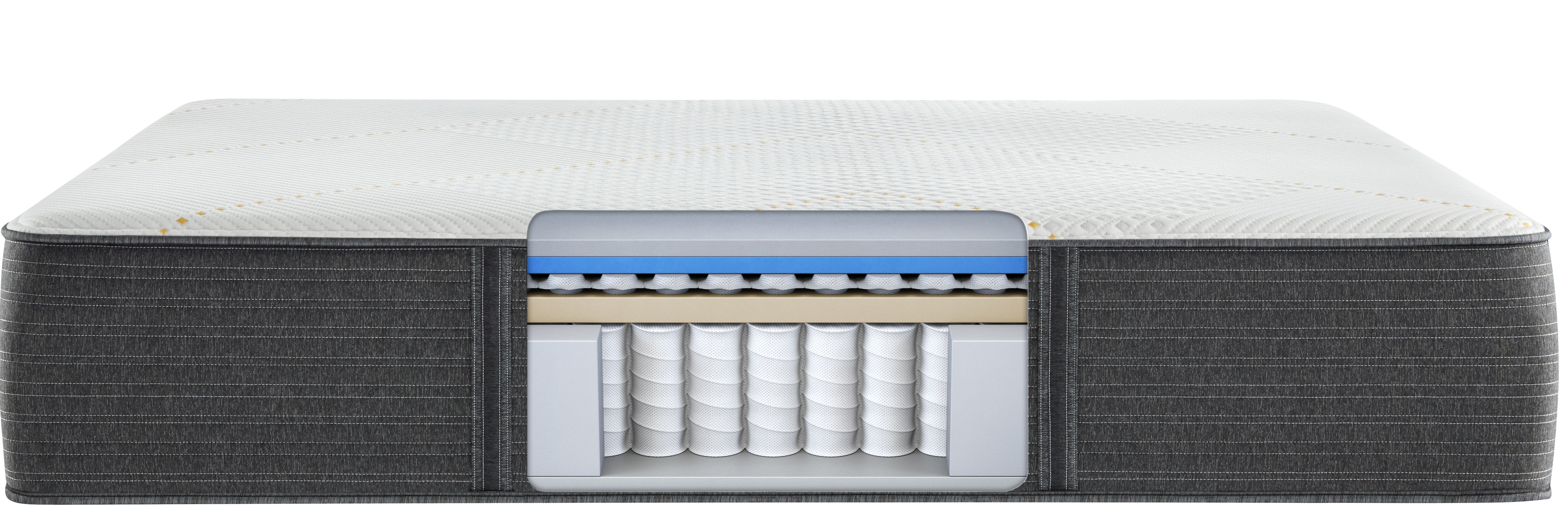 Graphic cutout showing innersprings and foam inside Beautyrest hybrid mattresses
