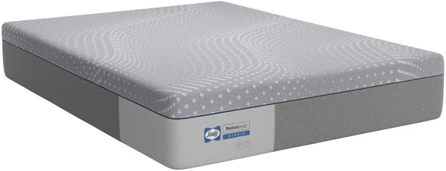 Front view of Sealy 52920251 Elsanta queen-size plush hybrid mattress 