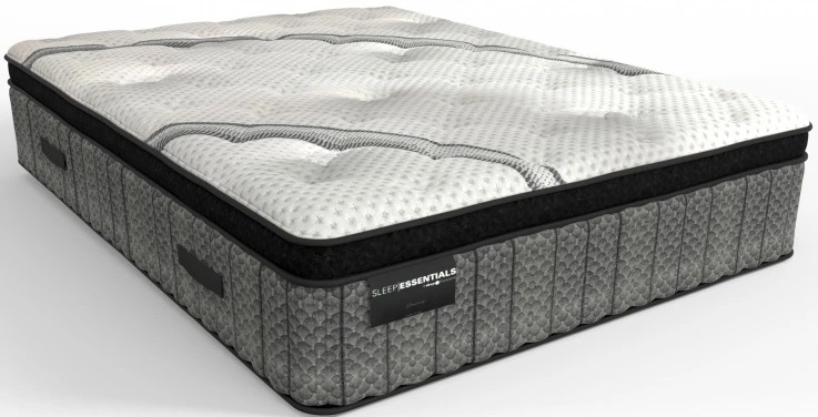 Side view of Sleep Essentials Danbury latex queen-size best Euro top mattress 