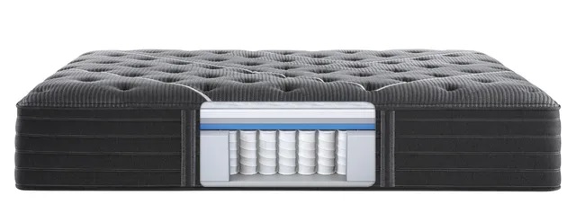 product image of Beautyrest Black hybrid mattress showing materials