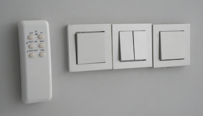 Wall acne with lots of light switches