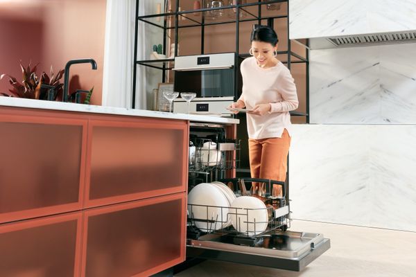 Unique Bargains Dual Side Round Dirty Clean Dishwasher