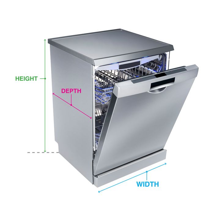height width depth dishwasher