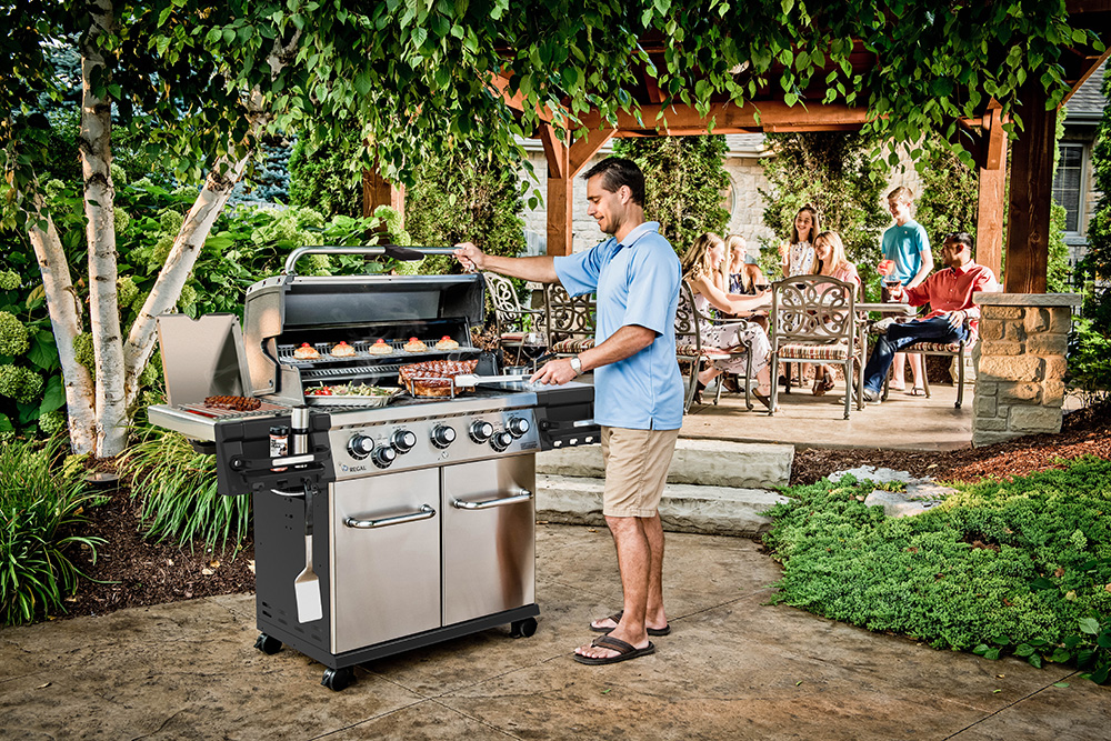 Choose from gas or charcoal grills, and more