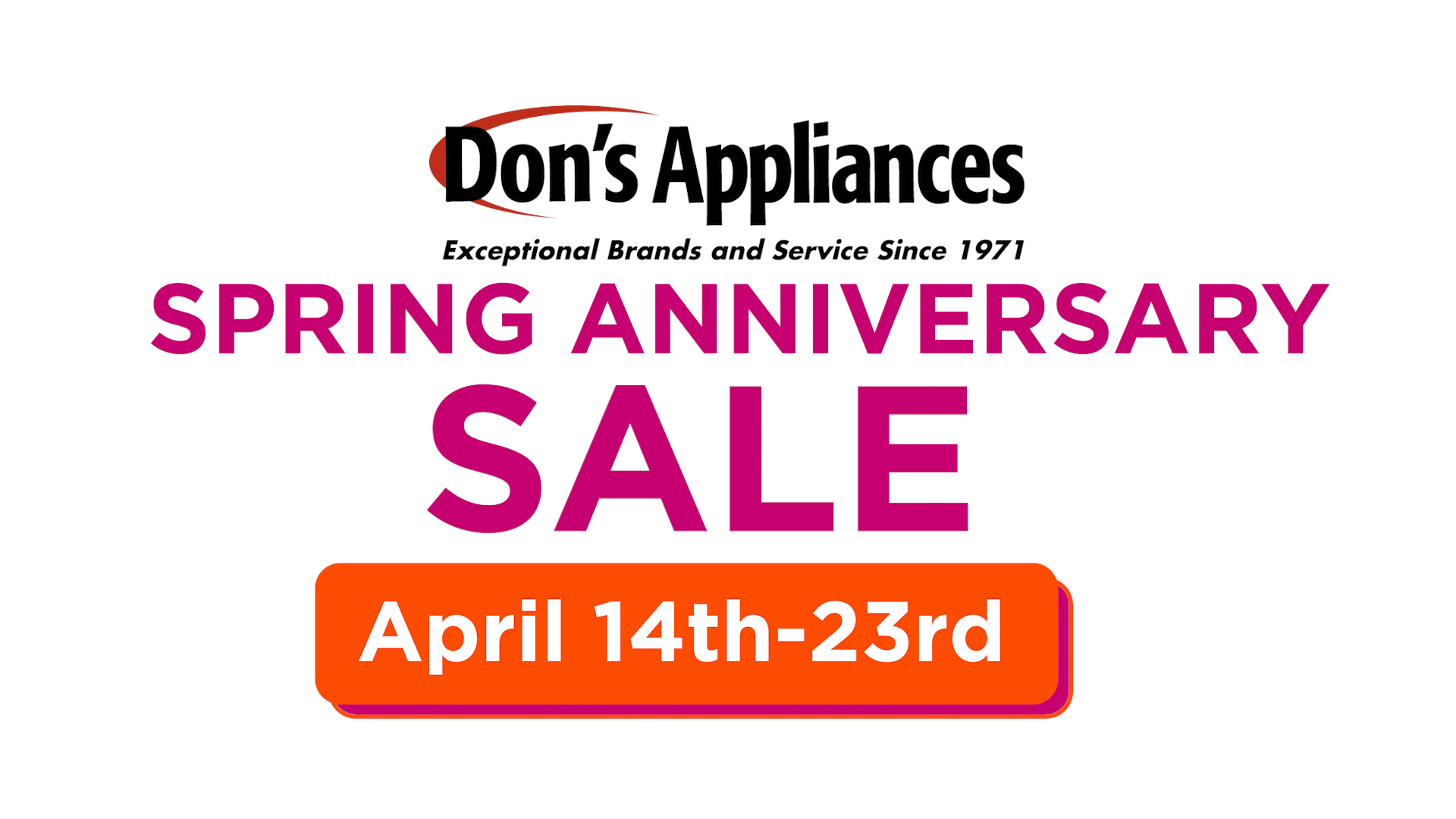 Spring into Savings During Don's Appliances Spring Anniversary Sale 2023, Don's Appliances