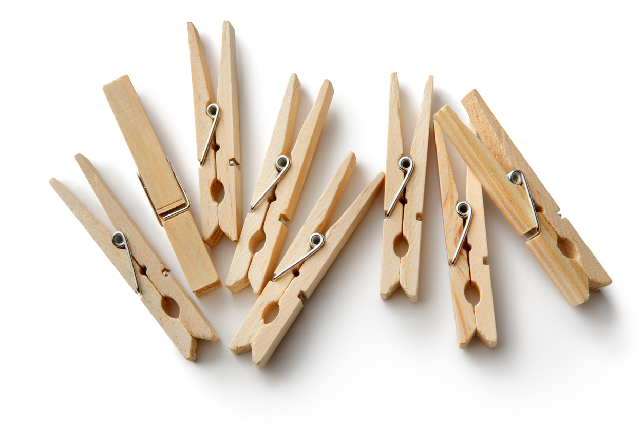 eight clothespins