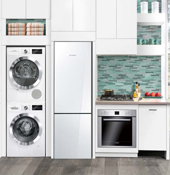 Compact Bosch Laundry Pair for the Minimalist Midland Appliance