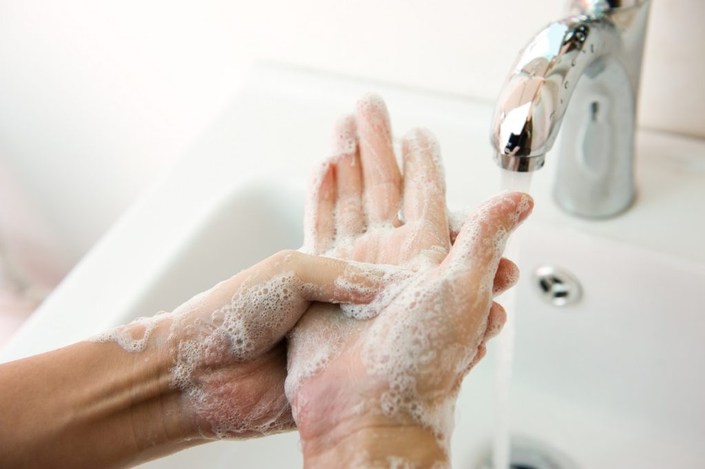 Washing your hands when you have a cold