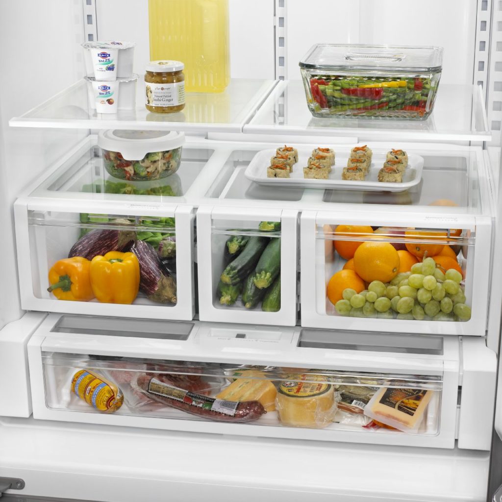 Options de tiroirs dans les frigos