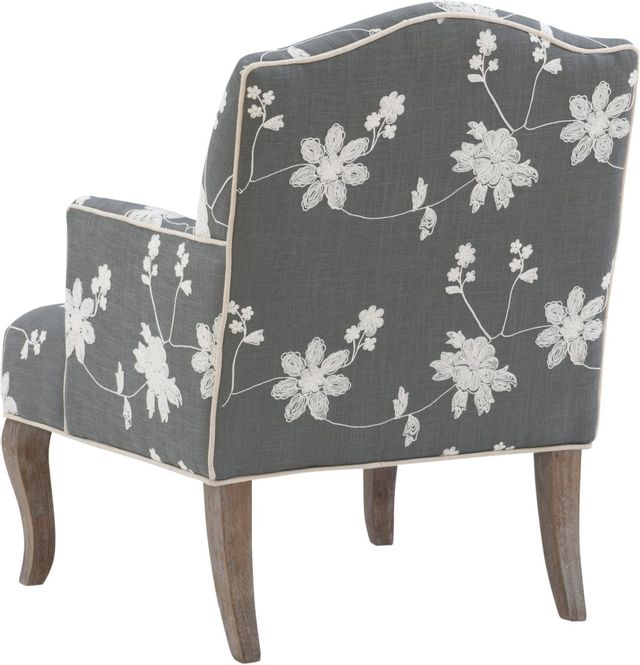 Linon Floral Gray Wash Accent Chair-2