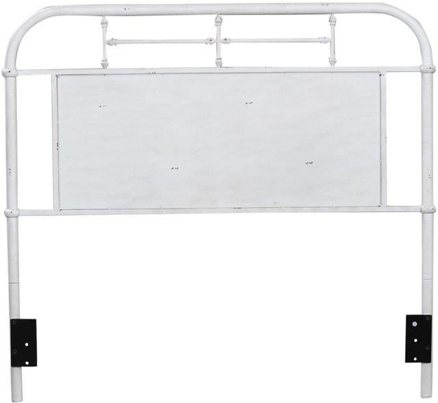 Liberty Furniture Vintage Antique White Youth Full Distressed Metal Headboard