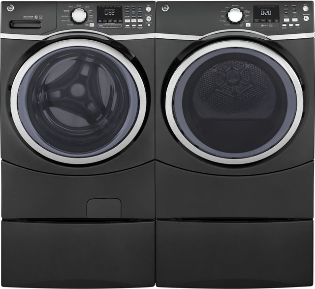 GE® Front Load Electric Dryer-Diamond Gray 4