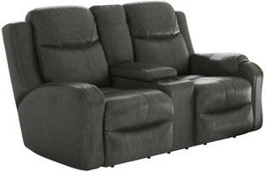 Southern Motion™ Marvel Slate Reclining Console Loveseat with Power Headrest