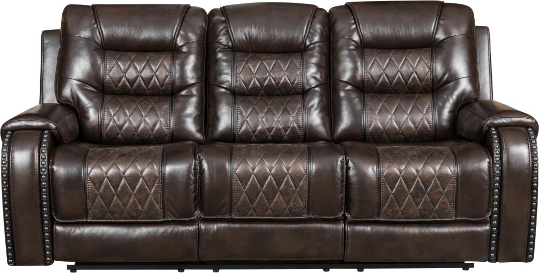 Vogue Furniture Dark Chocolate Reclining Sofa