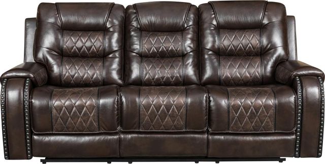 Vogue Furniture Dark Chocolate Reclining Sofa-0